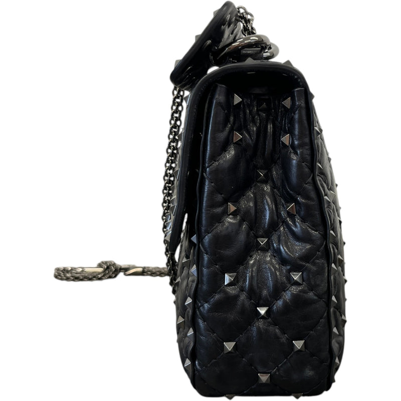Women's Rockstud Spike Butterfly Bag Black