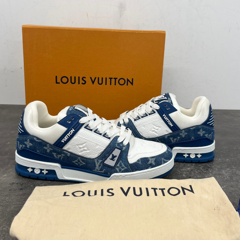 Men's LV Low Trainers Blue Size UK 8 / EU 42