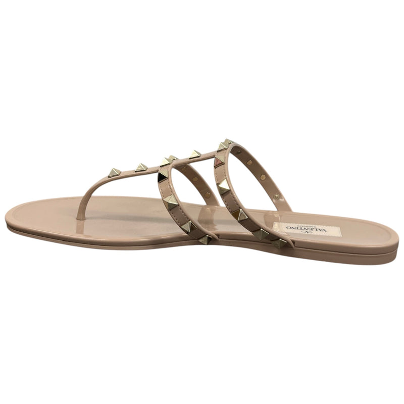 Women's Rockstud Sandals Beige Size UK 8 / EU 41