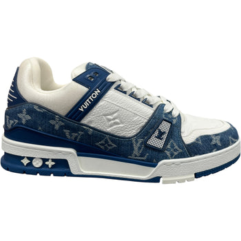 Men's LV Low Trainers Blue Size UK 8 / EU 42