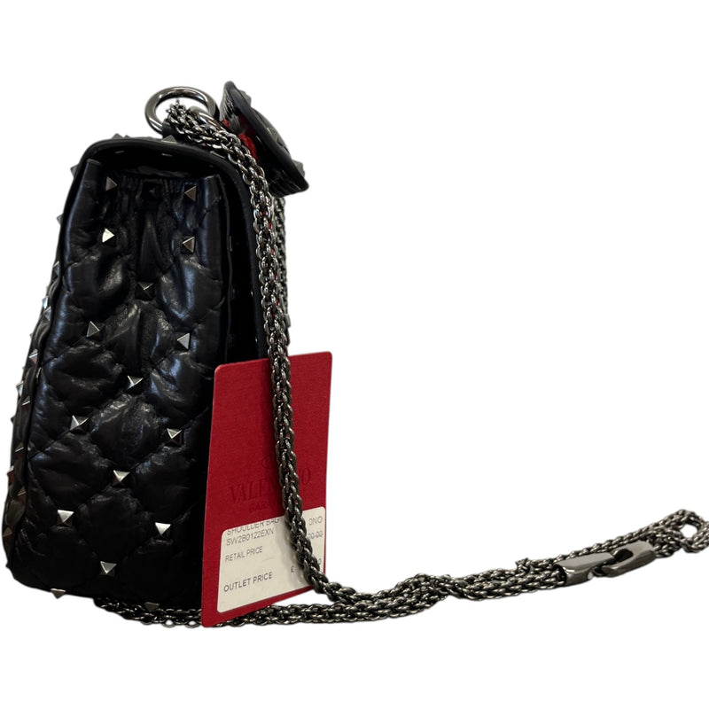 Women's Rockstud Spike Butterfly Bag Black