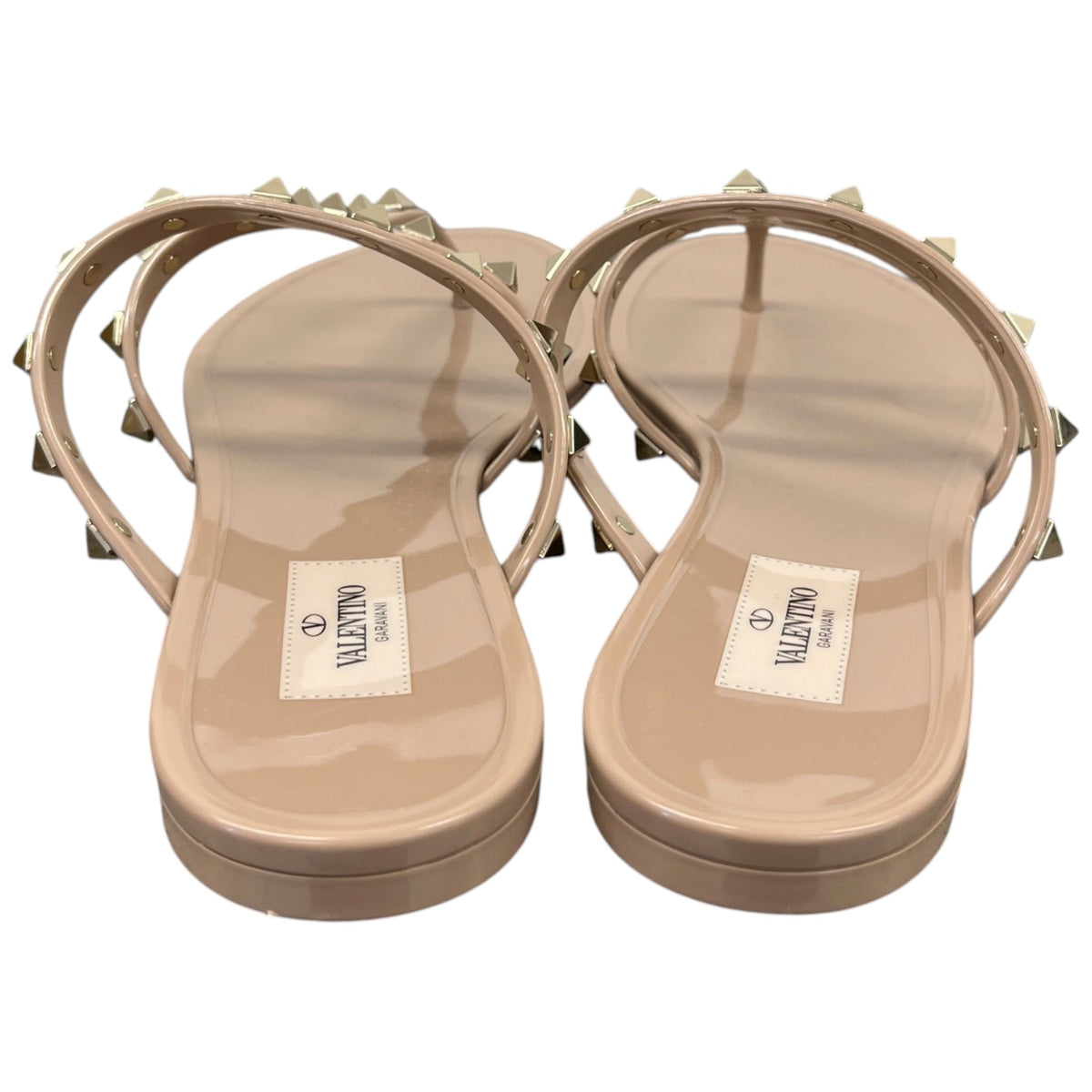 Women's Rockstud Sandals Beige Size UK 8 / EU 41 - Photo 7