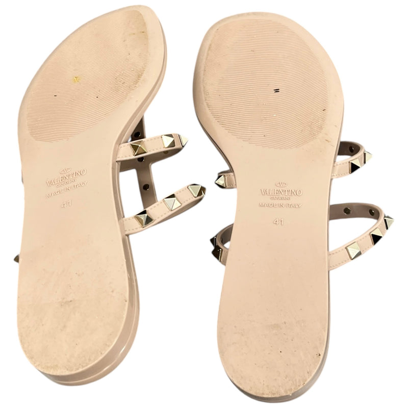 Women's Rockstud Sandals Beige Size UK 8 / EU 41