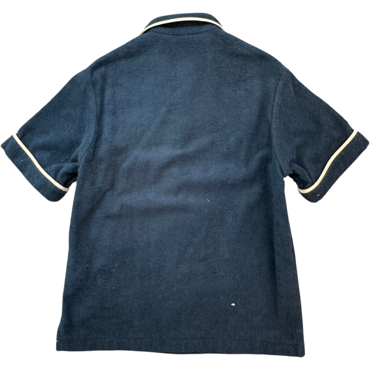 Men's Plaque Logo Short Sleeve Shirt Blue Size XS - Photo 2