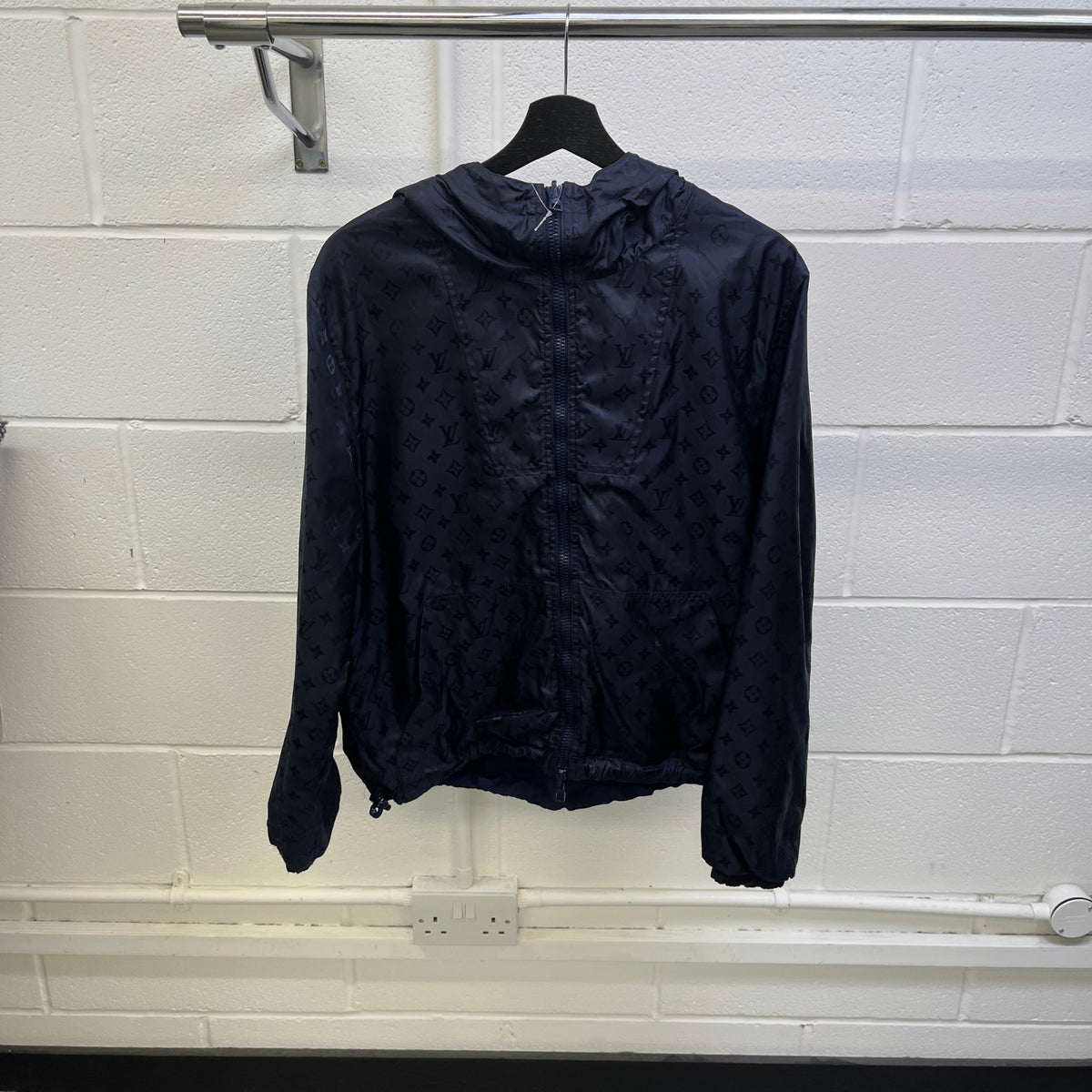 Men's Monogram Reversible Windbreaker Navy Size XS - Photo 10