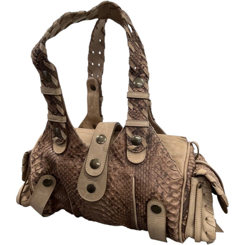 Women's Silverado Python Handbag Beige