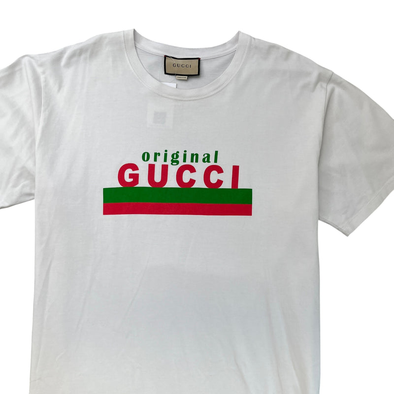 Men's Logo Print T-Shirt White Size 3XL