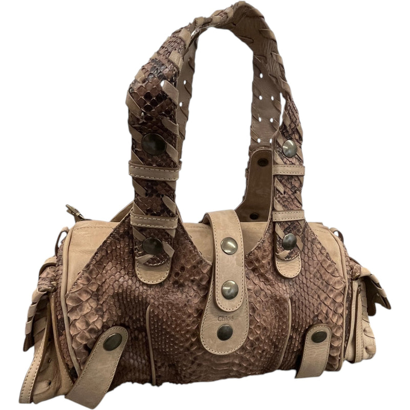 Women's Silverado Python Handbag Beige