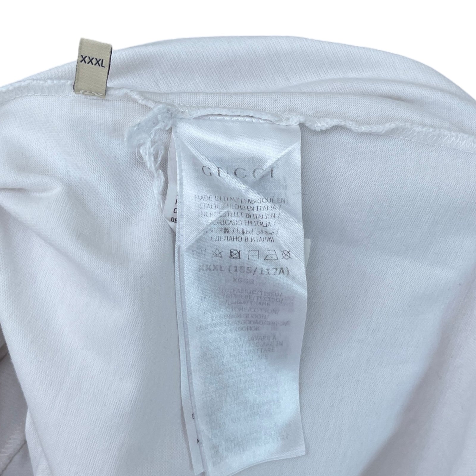 Men's Logo Print T-Shirt White Size 3XL - Photo 7