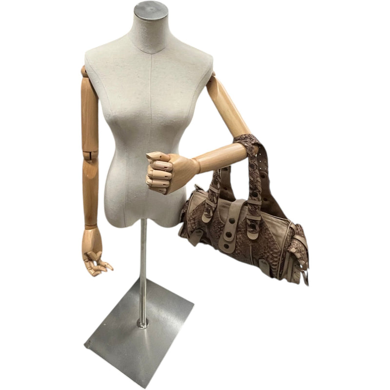 Women's Silverado Python Handbag Beige