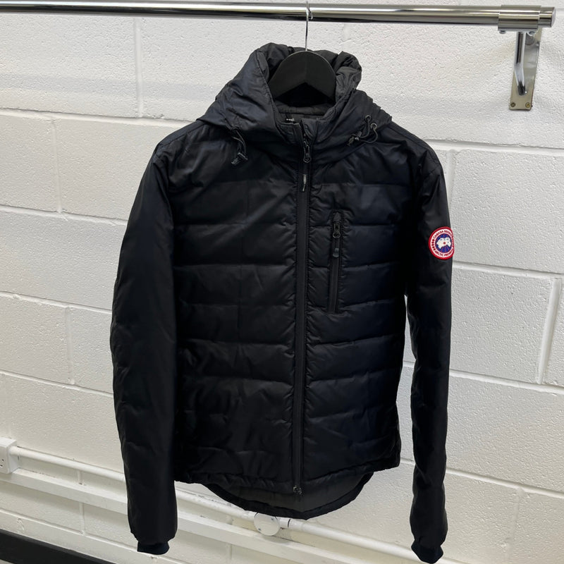 Men's Lodge Down Hoody Down Jacket Black Size S