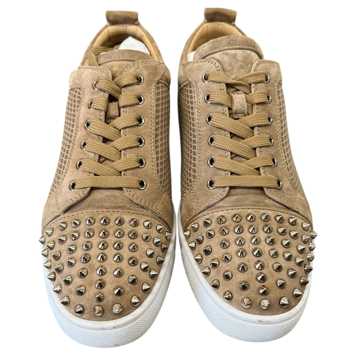 Men's Louis Junior Spikes Flat Low Trainers Beige Size UK 9.5 / EU 43.5 - Photo 6