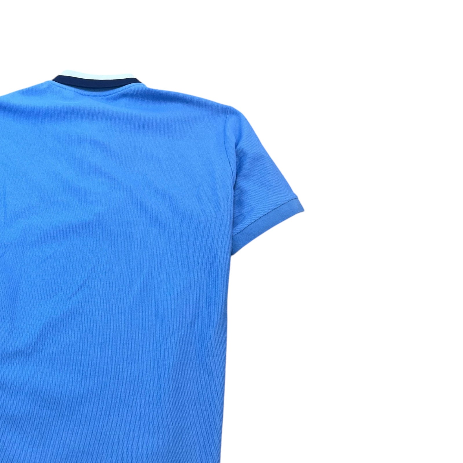 Men's Embroidered Logo Collar Polo Shirt Blue Size XL - Photo 4