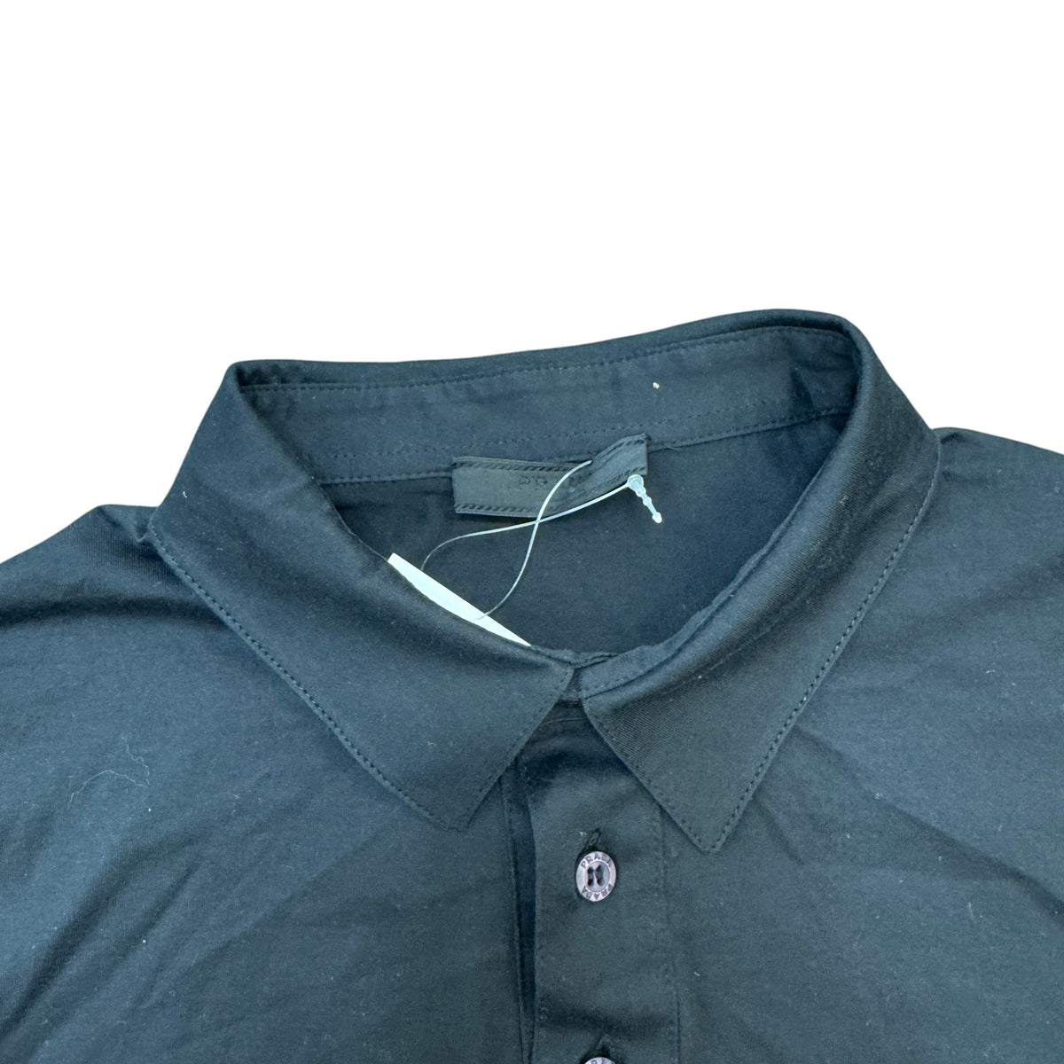 Men's Embroidered Logo Polo Shirt Black Size L - Photo 6