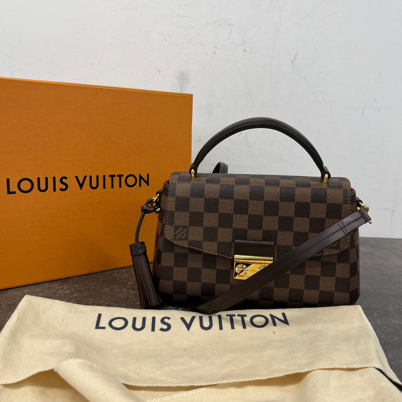Women's Damier Ebene Croisette Handbag Brown