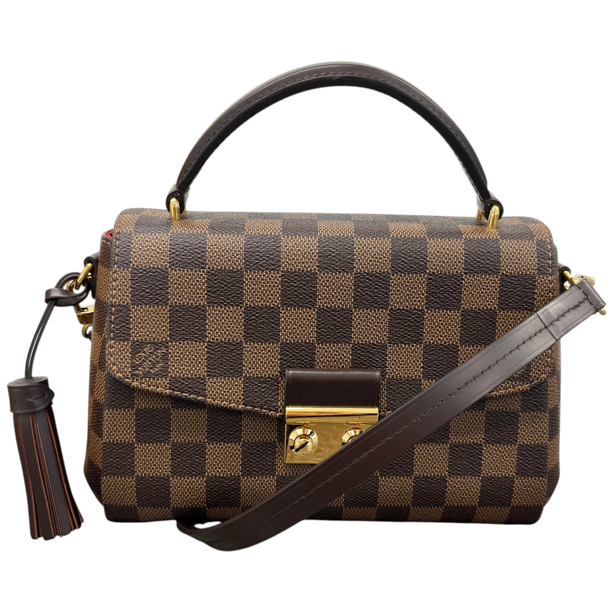 Women's Damier Ebene Croisette Handbag Brown - Photo 1
