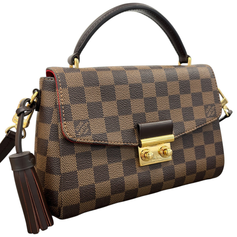 Women's Damier Ebene Croisette Handbag Brown