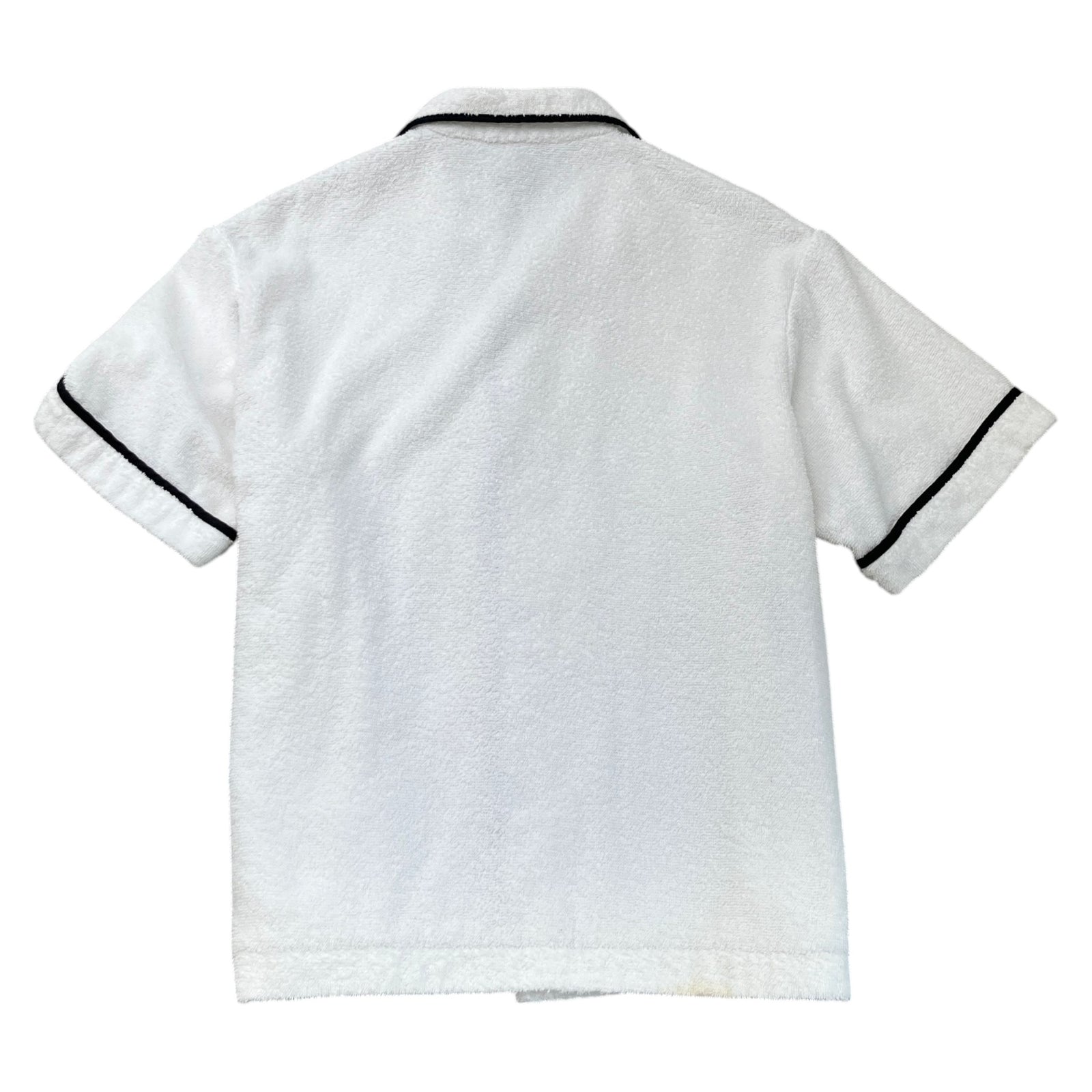 Men's Bowling Terry Plaque Logo Short Sleeve Shirt White Size L - Photo 2