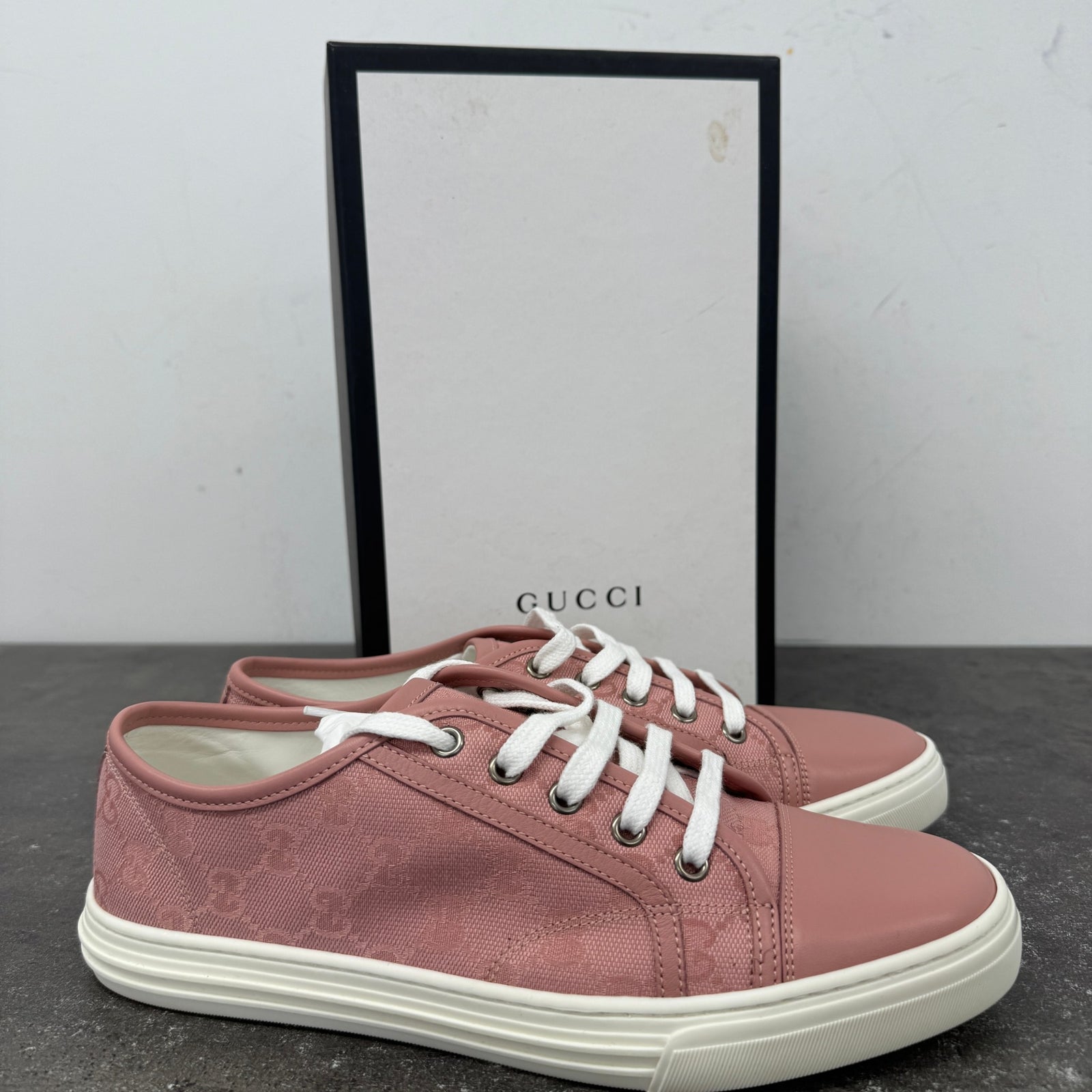 Women's Gg Monogram Low Trainers Pink Size EU 40 / UK 7 - Photo 11