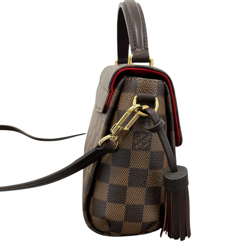 Women's Damier Ebene Croisette Handbag Brown