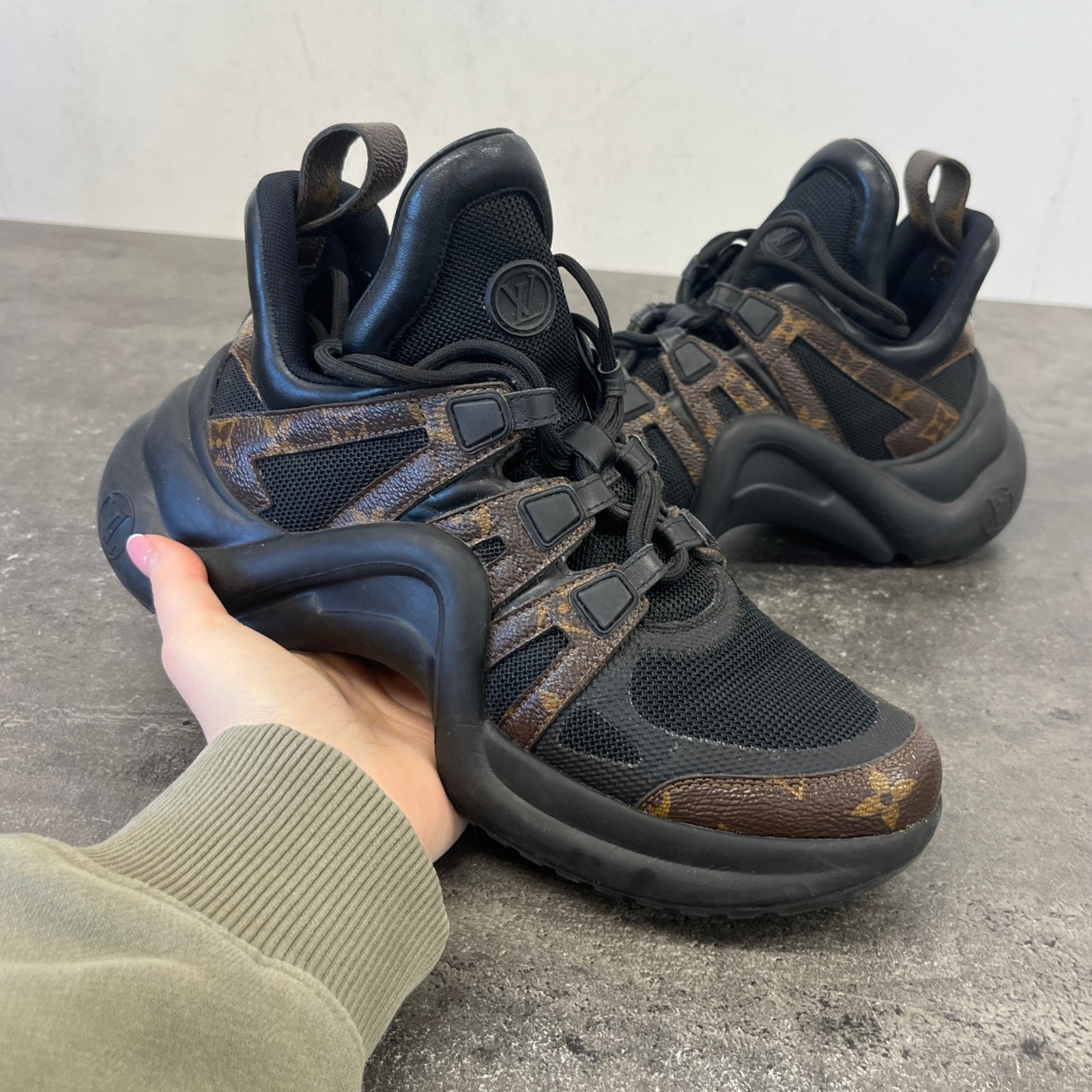 Women's Monogram Archlight Low Trainers Black Size EU 38.5 / UK 5.5 - Photo 13