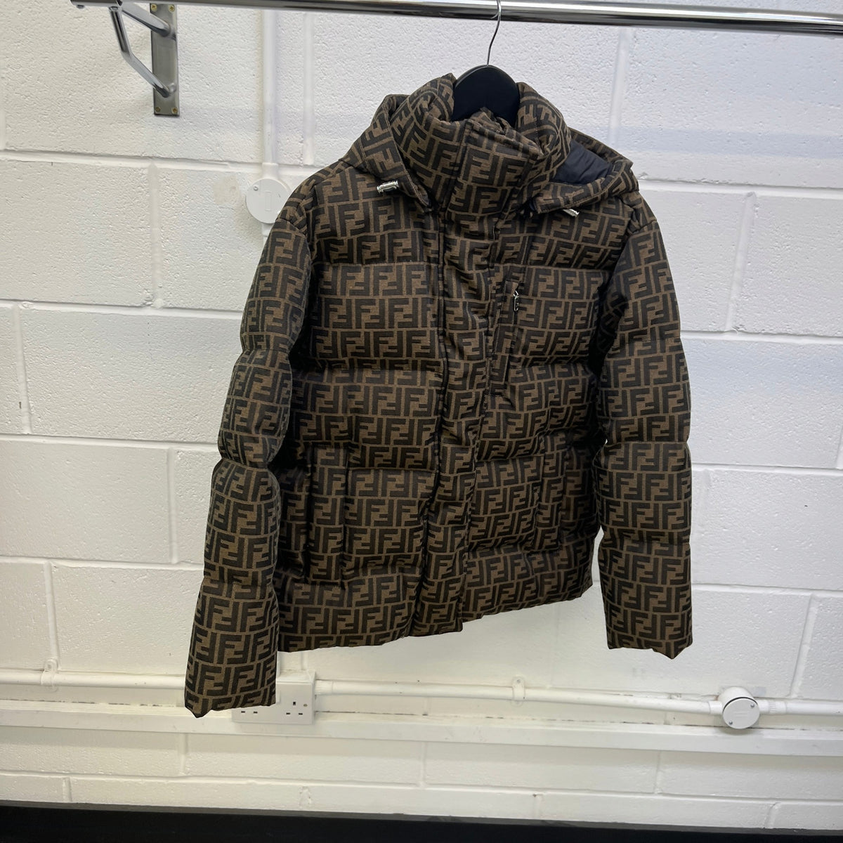 Women's Woven FF Ski Down Jacket Brown Size S / UK 8 - Photo 6