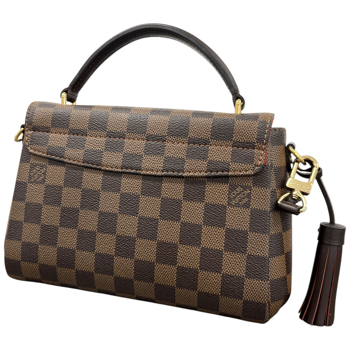 Women's Damier Ebene Croisette Handbag Brown - Photo 9