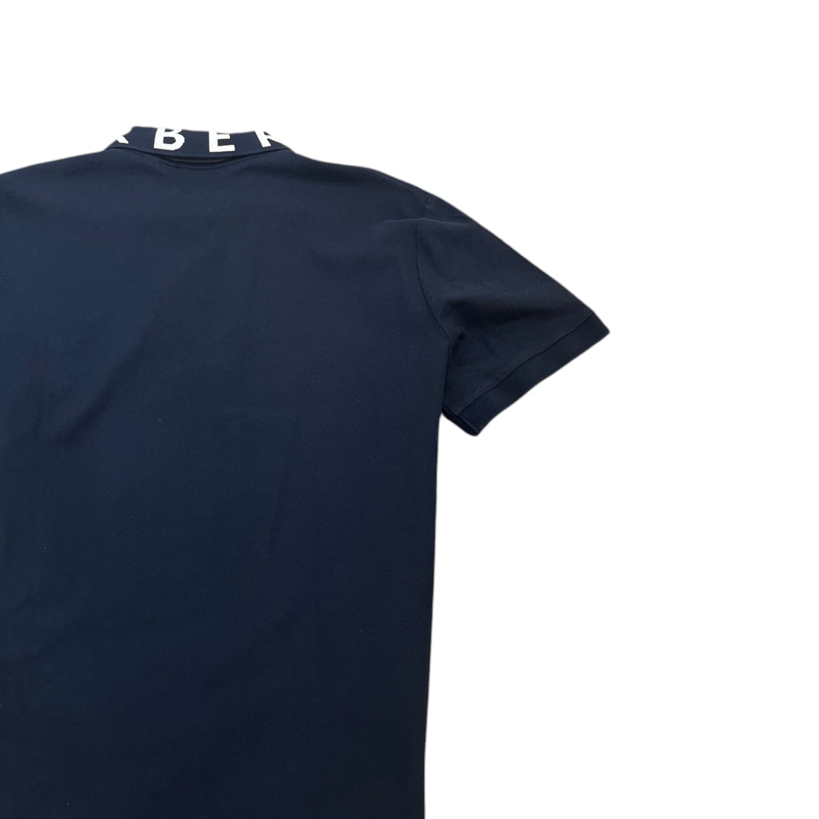 Men's Embroidered Logo Collar Polo Shirt Navy Size XL - Photo 4