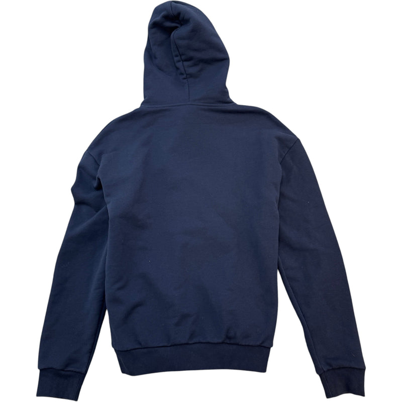 Men's Cotton Monogram Hoodie Navy Size M