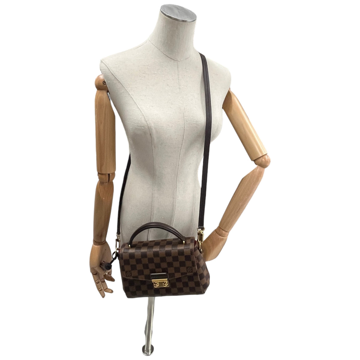Women's Damier Ebene Croisette Handbag Brown - Photo 2