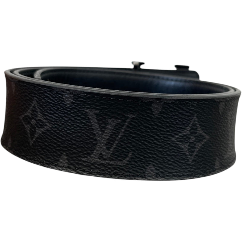 Men's Monogram Eclipse Lv Initiales Reversible Belt Black Size 85CM / UK 10