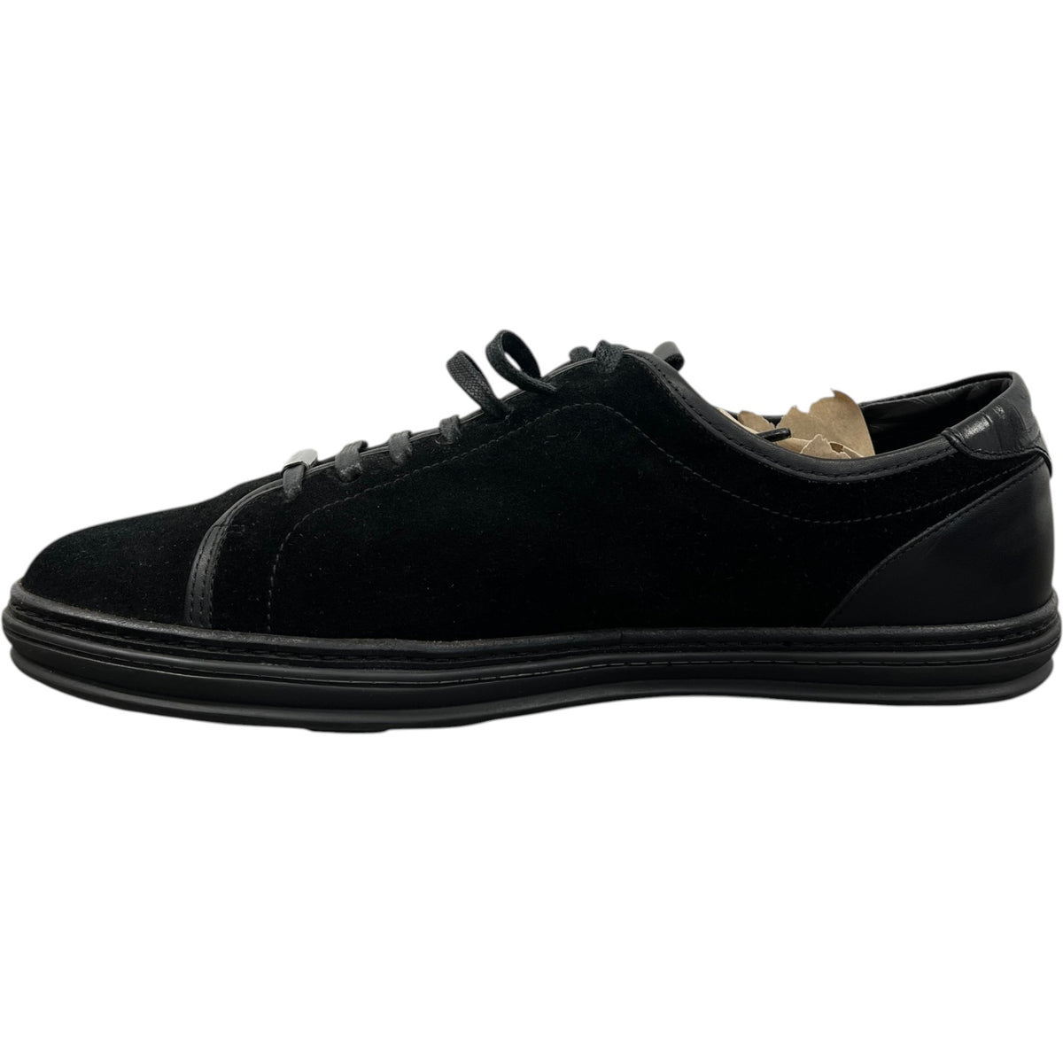 Men's Plaque Logo Low Trainers Black Size UK 9 / EU 43 - Photo 2