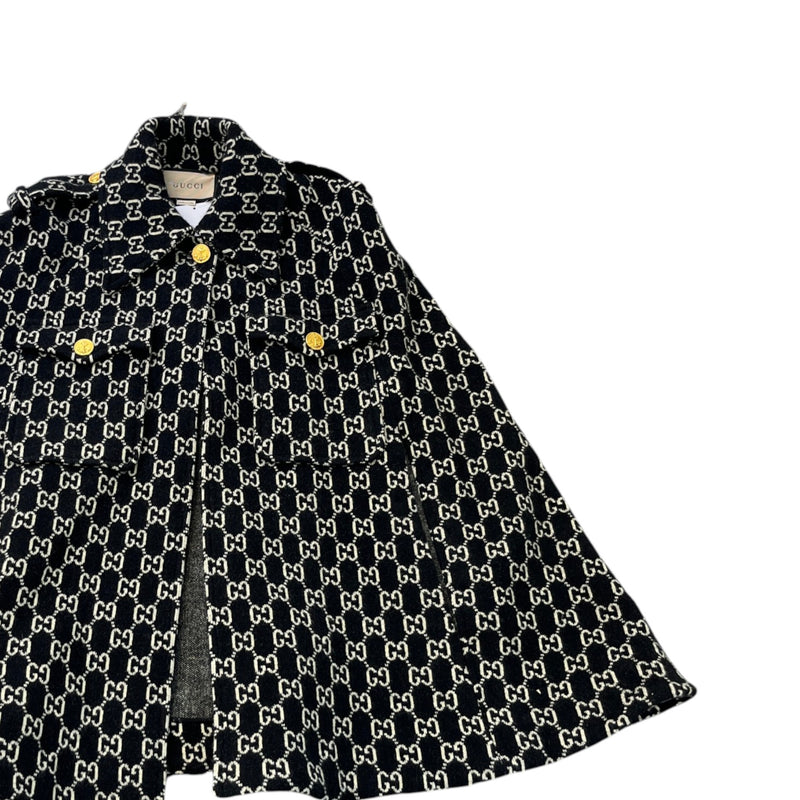 Women's Gg Jacquard Cape Jacket Black Size XS