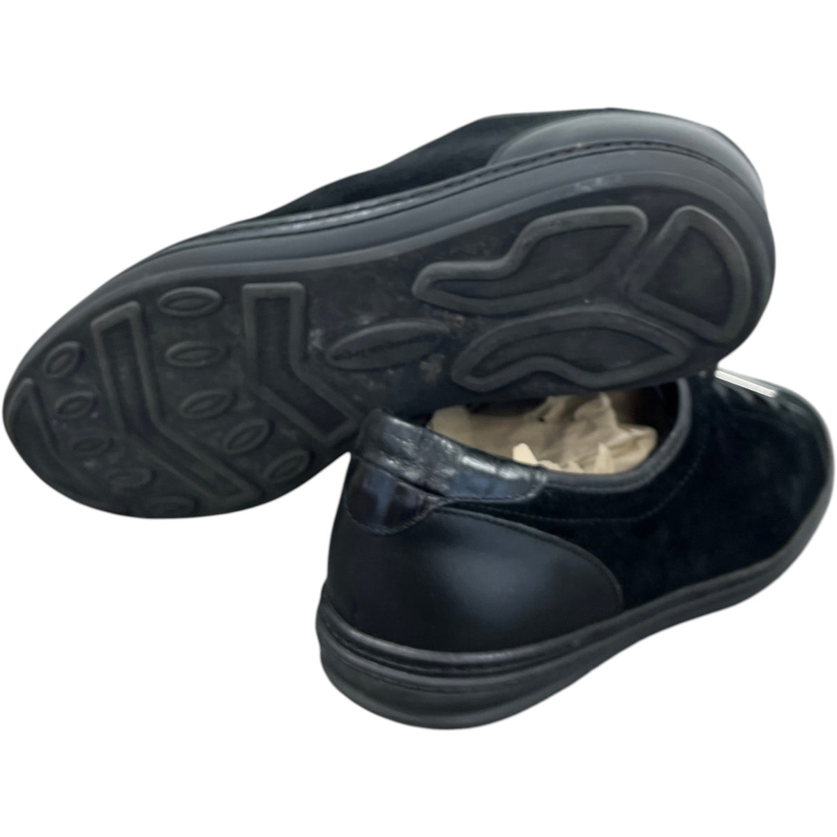 Men's Plaque Logo Low Trainers Black Size UK 9 / EU 43 - Photo 10