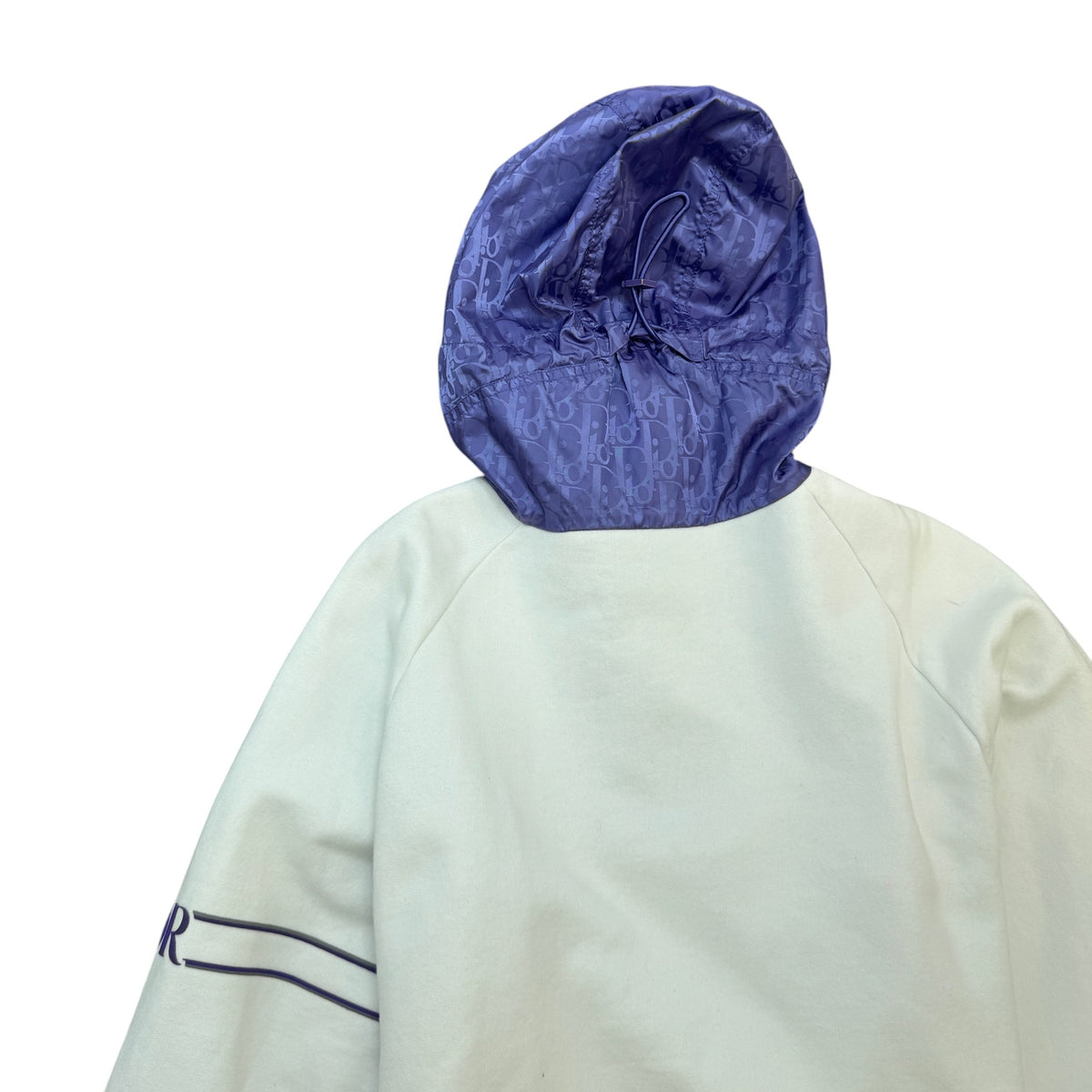 Men's Oblique Hood Hoodie White Size M - Photo 4
