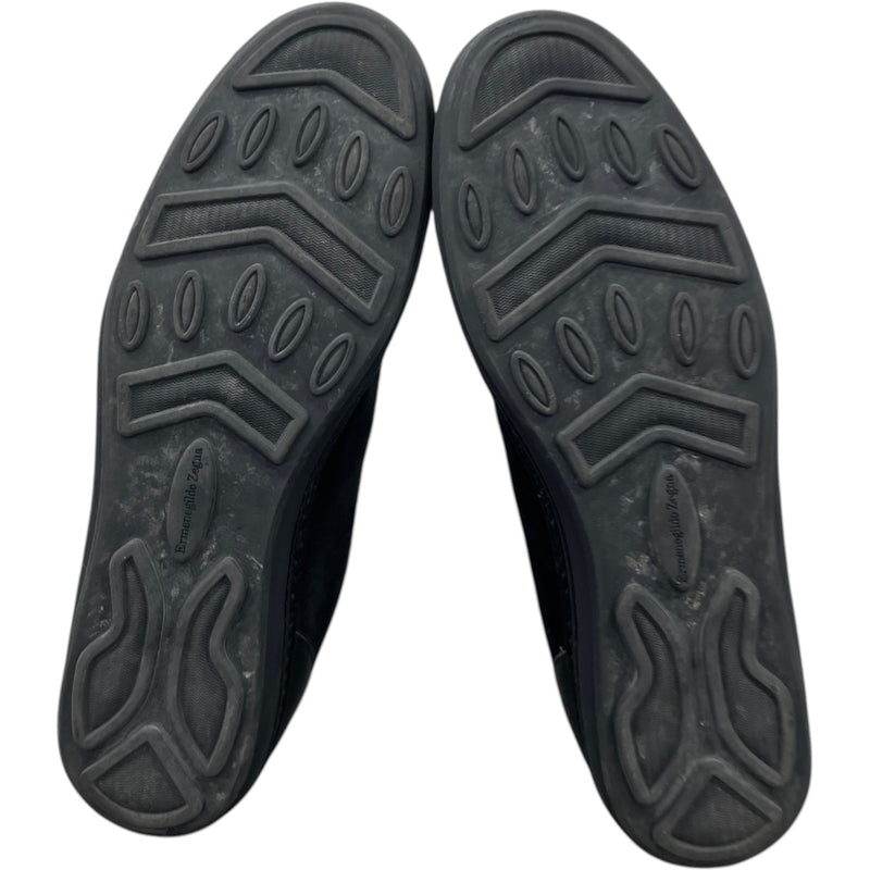 Men's Plaque Logo Low Trainers Black Size UK 9 / EU 43