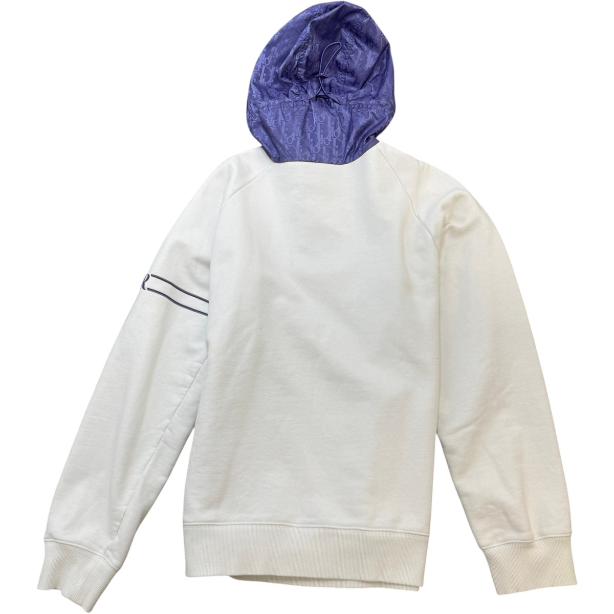 Men's Oblique Hood Hoodie White Size M - Photo 2