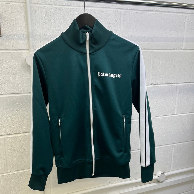 Men's Logo Print Track Jacket Green Size S