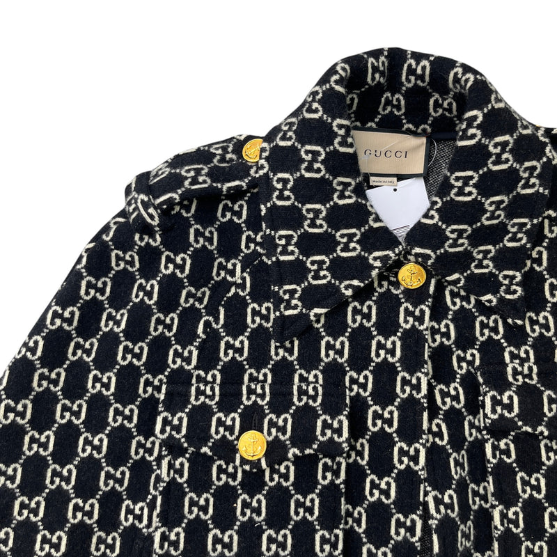 Women's Gg Jacquard Cape Jacket Black Size XS