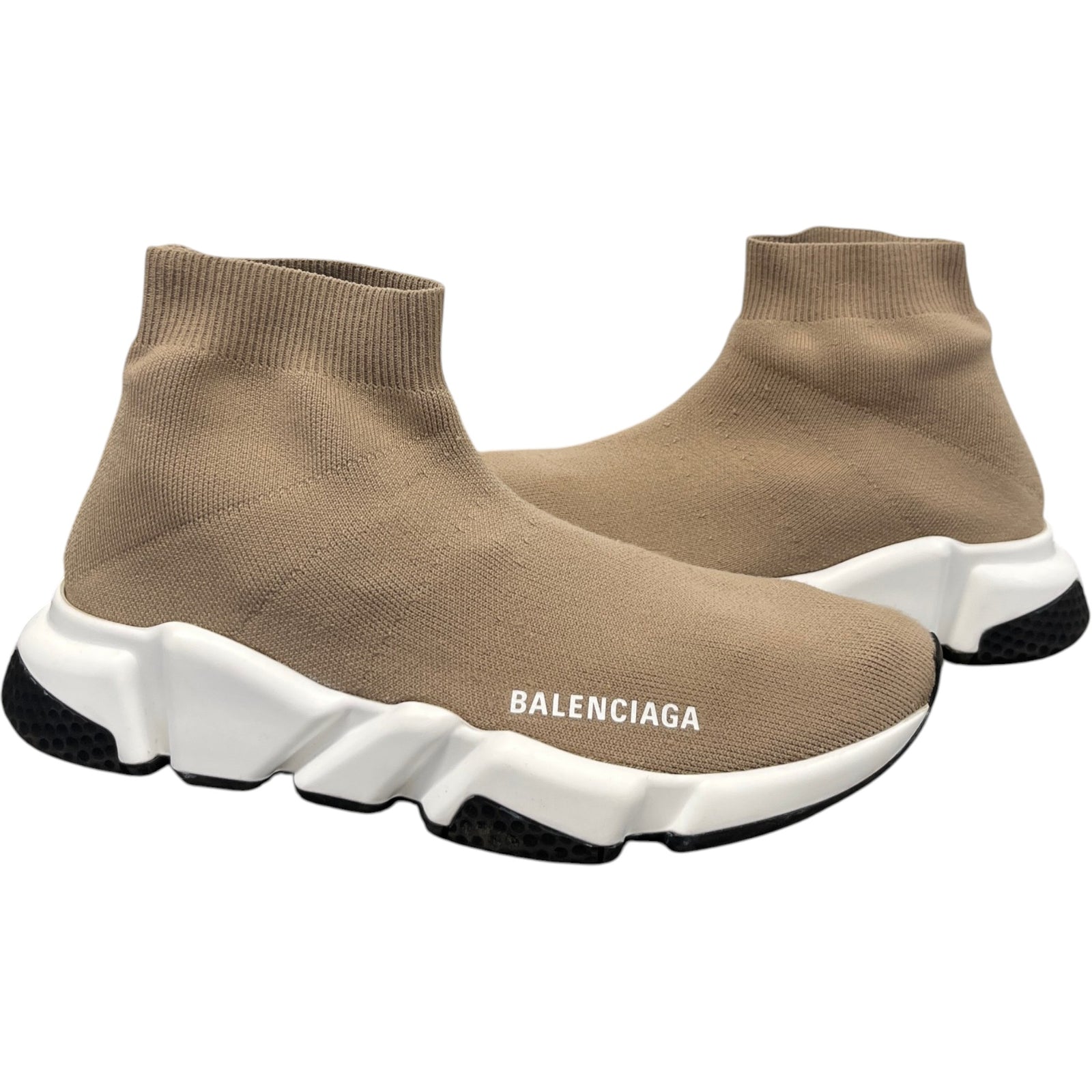 Men's Speed Sock High Trainers Beige Size UK 6 / EU 40 - Photo 3