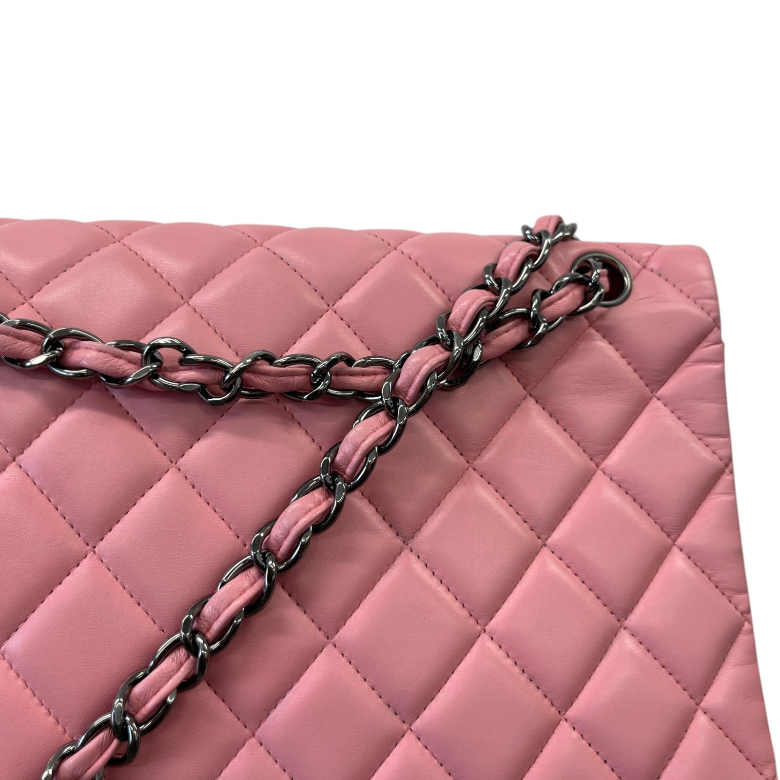 Women's Lambskin Timeless Classic Flap Maxi Bag Pink - Photo 18