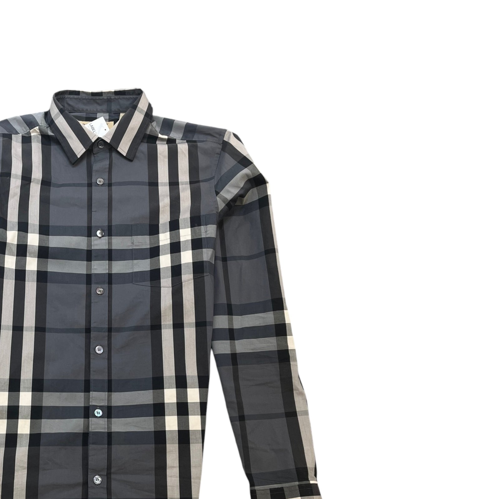 Men's Classic Check Shirt Grey Size S - Photo 3