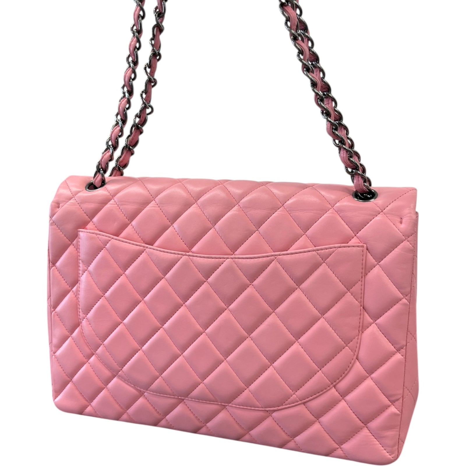 Women's Lambskin Timeless Classic Flap Maxi Bag Pink - Photo 8