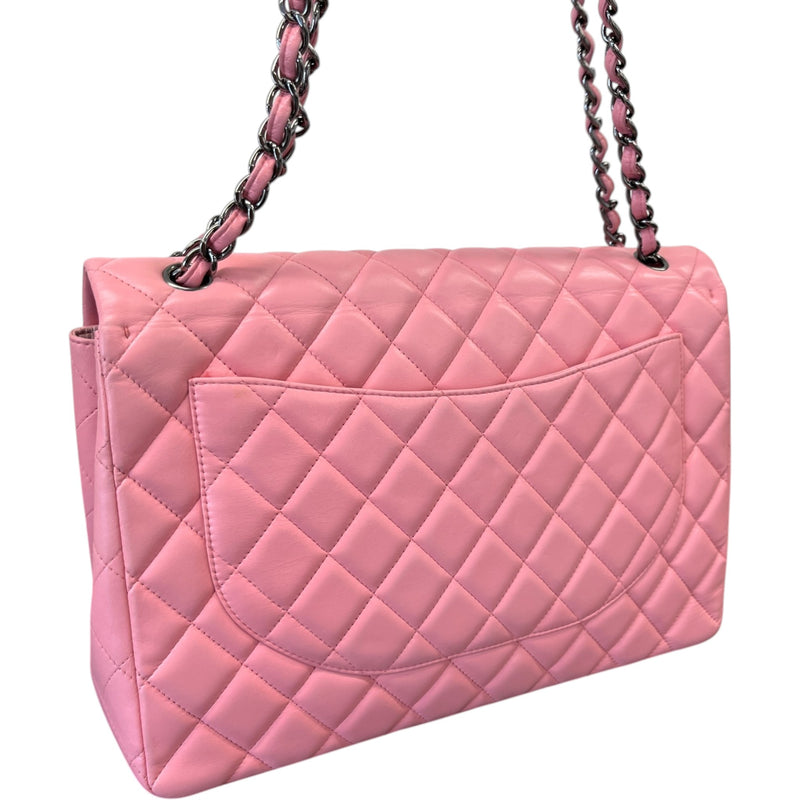 Women's Lambskin Timeless Classic Flap Maxi Bag Pink