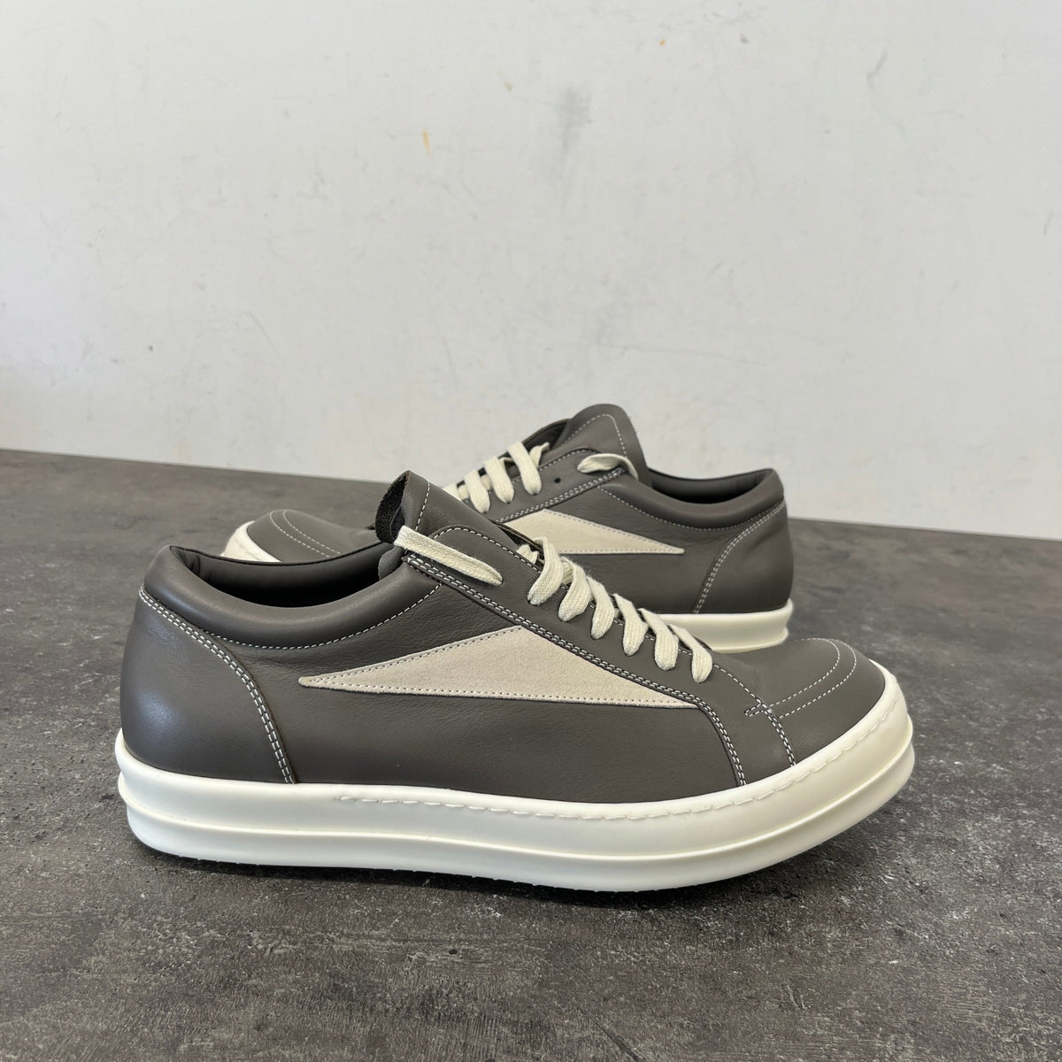Men's Leather Vintage Low Trainers Grey Size UK 9 / EU 43 - Photo 12