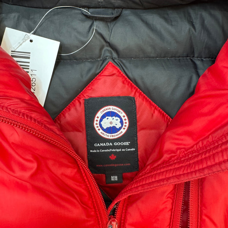 Men's Lodge Hoody Down Jacket Red Size M