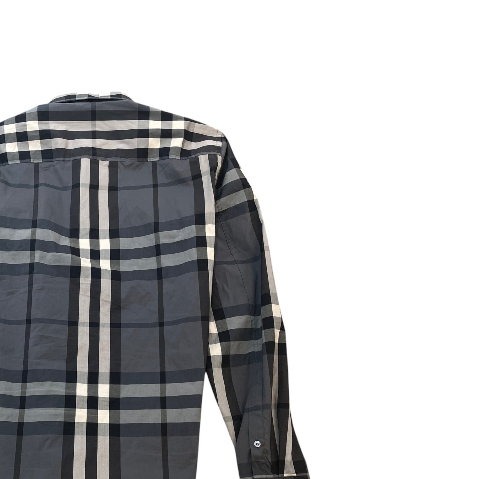 Men's Classic Check Shirt Grey Size S - Photo 4