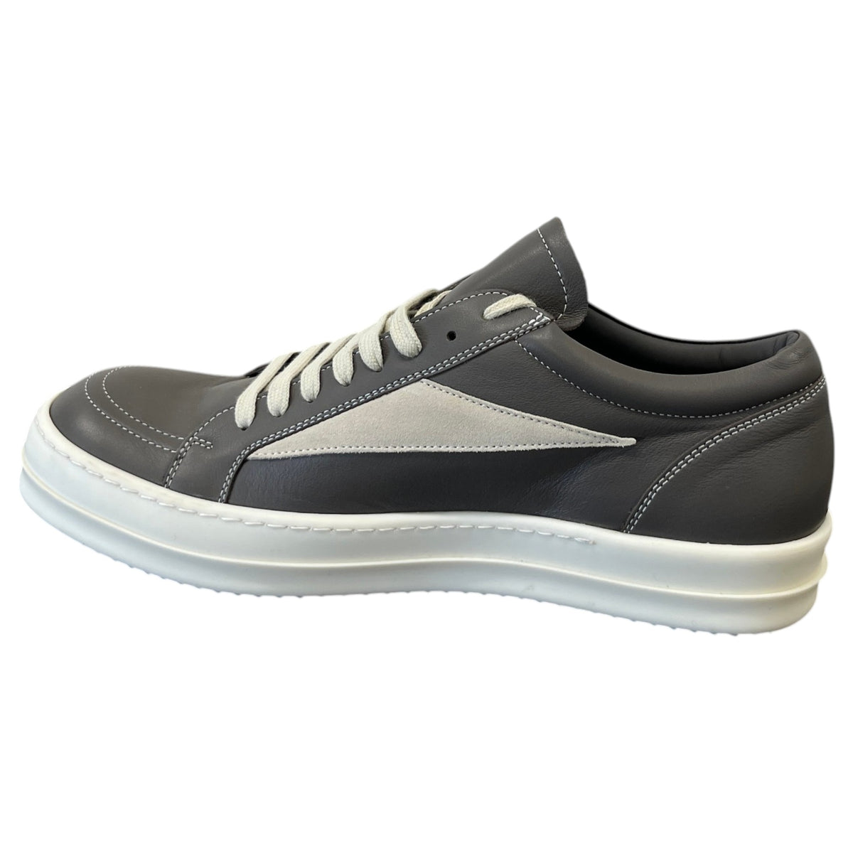 Men's Leather Vintage Low Trainers Grey Size UK 9 / EU 43 - Photo 2