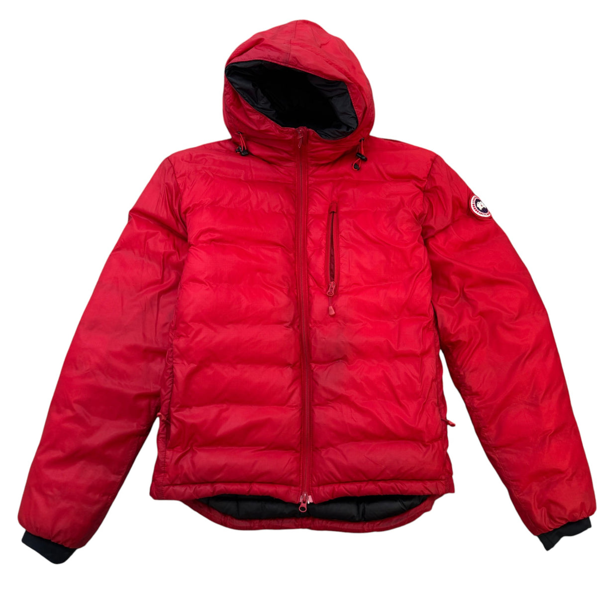 Men's Lodge Hoody Down Jacket Red Size M - Photo 1
