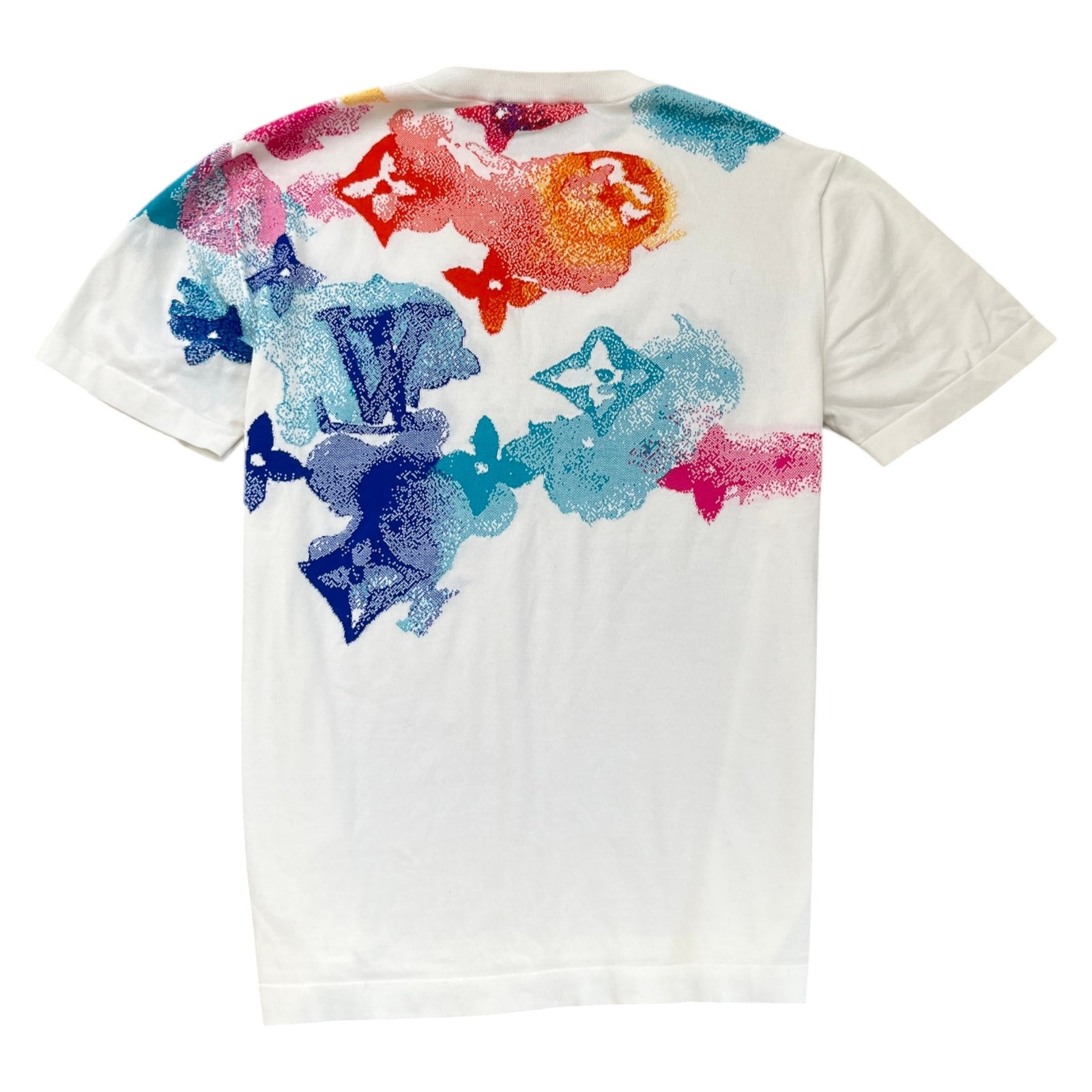 Men's Watercolor Monogram T-Shirt White Size M - Photo 2